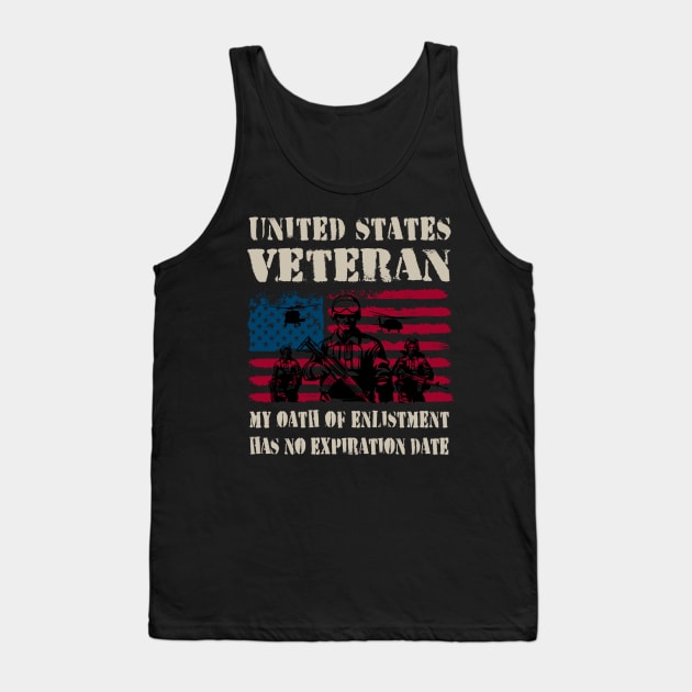 United States Veteran Oath Tank Top by Wintrly